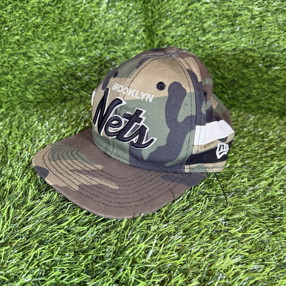 Brooklyn Nets Hat Cap New Era Size One Size Camo Print 9Fifty NBA